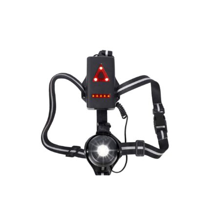 Lanterna Led AlwaysLum cu ham elastic , pentru alergare, 1800 mAh,LED 180 lumeni,2 moduri iluminare, reincarcabila,USB inclus, negru, Doty