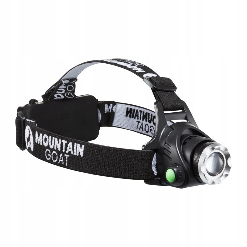 Lanterna de cap cu acumulator, frontala cu unghi larg de iluminare, led puternic, pentru vanatoare, pescuit, camping, santier, waterproof, negru, 4FIZJO, LED, Negru