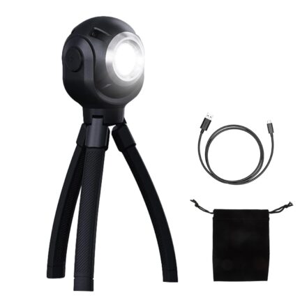 Lanterna multifunctionala LED Techone® Octopus, Lampa de Lucru, Bicicleta, Cort, Tripod Maleabil Magnetic, Lumina Calda si Rece, Mod Lumina Rosie SOS, 3000Mah, Negru