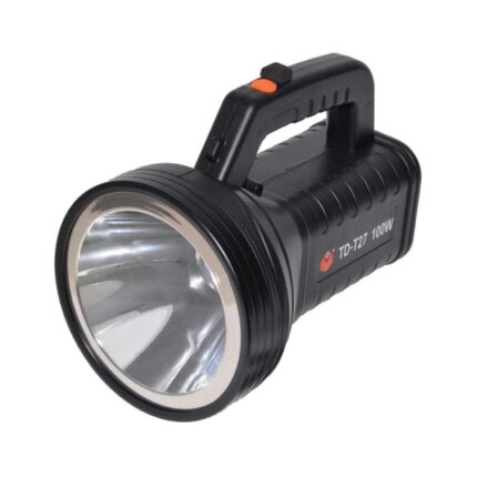 Lanterna Profesionala cu LED, Raza de actiune 1000 M, acumulator integrat, model TD-27, 100W, Negru