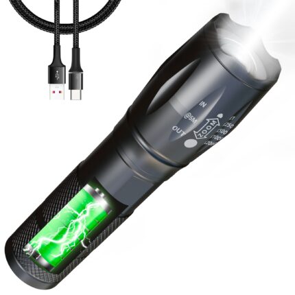 Lanterna cu LED de mana, Extralink EFL-1031 Odin, baterie incorporata, microUSB, baterie cu litiu, 10W, 400lm, 300m