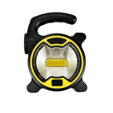 Lanterna reincarcabila LED COB, Cu maner, Negru cu galben