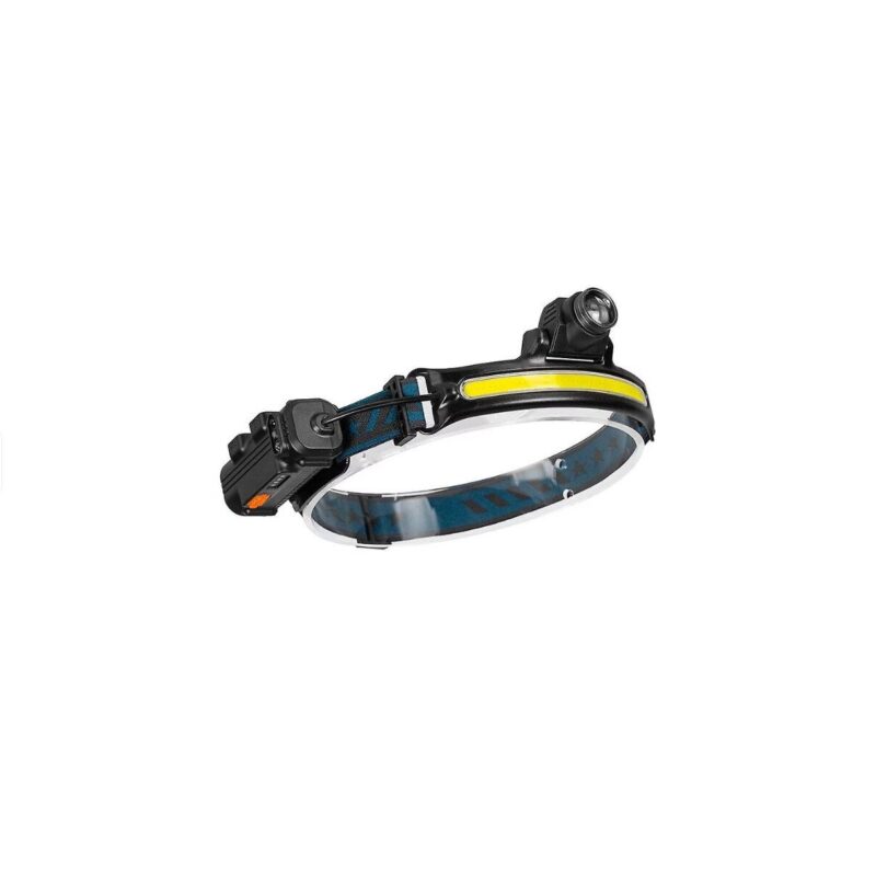 Frontala LED, Smart Sensor, Zoom Telescopic, Rezistenta la apa, USB-C, Baterie 2000 mAH, Unghi Larg de Iluminare, Camping, Alergat, Pescuit