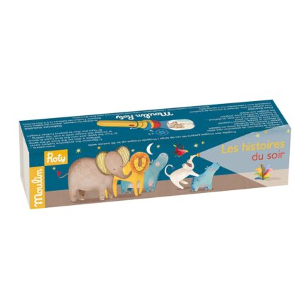 Lanterna proiectoare Moulin Roty Papouma, set 3 filme, 16x4cm, PVC