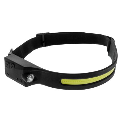 Lanterna de cap cu acumulator intern, Zola, frontala, LED COB, senzor de miscare, 6 moduri de luminare, 350 lm, reincarcabila USB Type-C, rezistenta la socuri, banda reglabila, raza de lumina pana la 50 m2