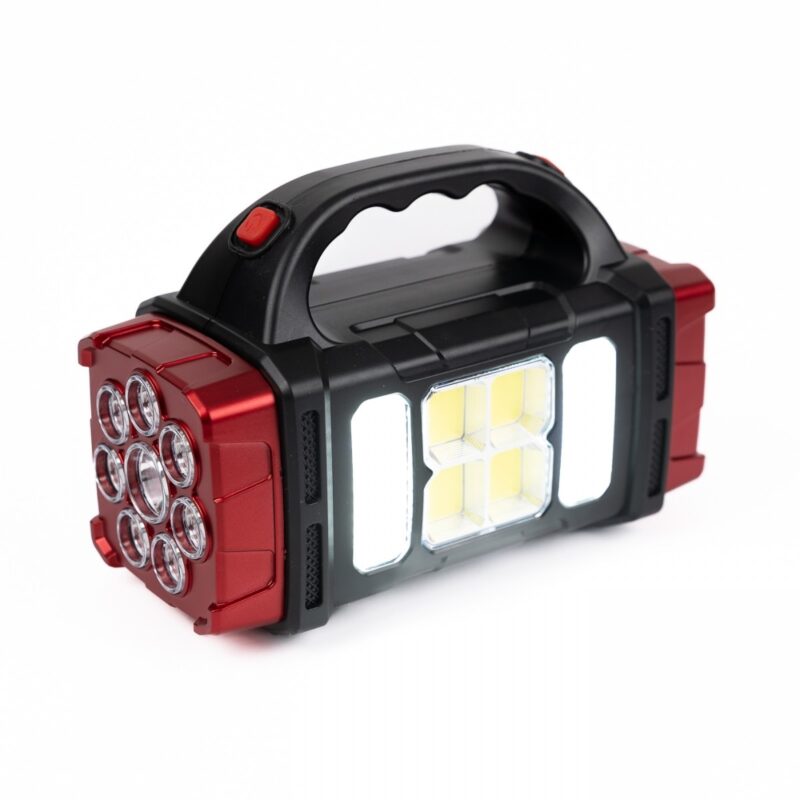 Lanterna cu incarcare solara LED 38W, COB lateral, power bank, slot USB In/Out - HB1678
