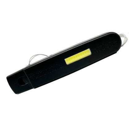 Lanterna 4 in 1 Laser, Fluier, Busola, LED, pentru drumetii sau situatii de urgenta, cu baterii incluse, 12 cm, VisionXXI