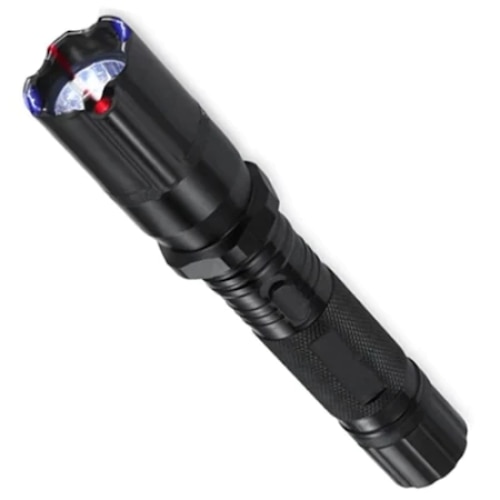 Lanterna cu Electrosoc si Laser SYNO®, Carcasa din Aluminiu, Acumulator Incorporat, Negru