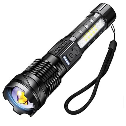 Lanterna cu buton tactil, tip de lumina laser, cu leduri cu lumen mare, reincarcabila
