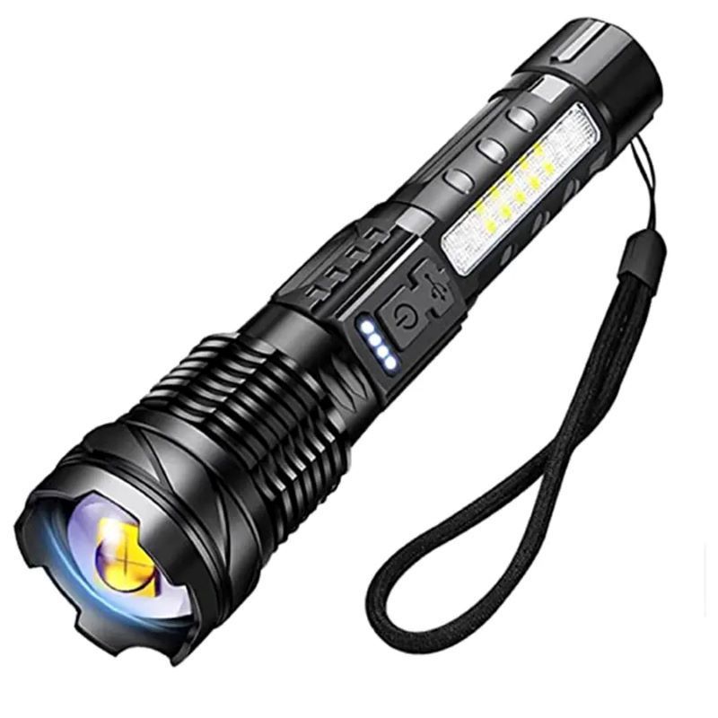 Lanterna cu buton tactil, tip de lumina laser, cu leduri cu lumen mare, reincarcabila
