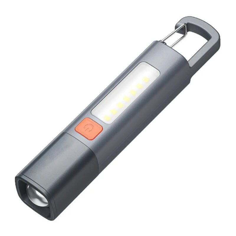 Lampa de lucru COB LED, lanterna XPE cu carlig camping, reincarcabila prin USB, cu zoom, impermeabila