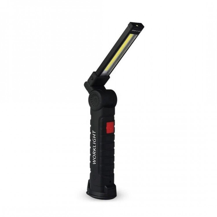 Lampa pentru atelier 5 in 1, LED, magnetica, reincarcabila prin USB, culoare negru