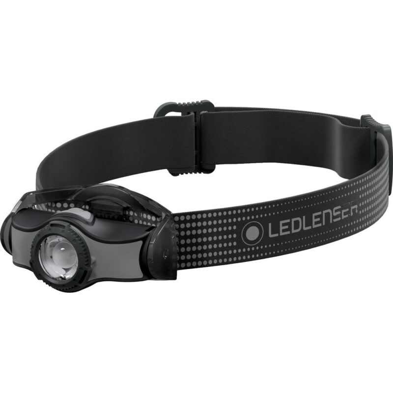 Lampa frontala de cap, LEDLENSER, Plastic, MH3, 200lm, 1xAA, Negru/Gri