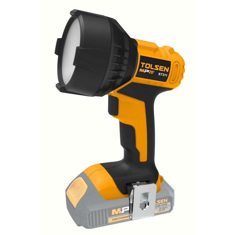 Lampa de lucru cu LED cu acumulator Li-ion, 10W, 6500K, MP20V, acumulator neinclus, Tolsen
