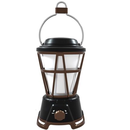 Lampa de camping, New-Electric, LED, Plastic, 185 x 280 x 110mm, Maro