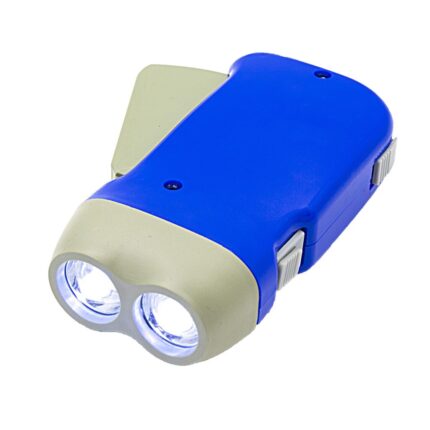 Lanterna kinetica, DECORTREND, 2xLED, incarcare dinam, albastru
