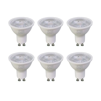 Set 6 becuri LED Star-Light, GU10, 5W (30W), 380 lm, lumina calda (3000k), clasa energetica F