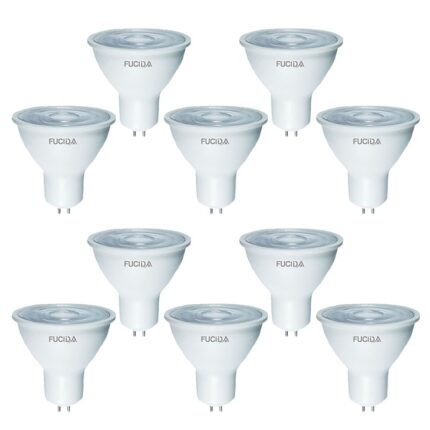 Set 10 Becuri Led Spot, GU5.3, 5W(40W), 450Lm, 6500K, 220V, Fucida