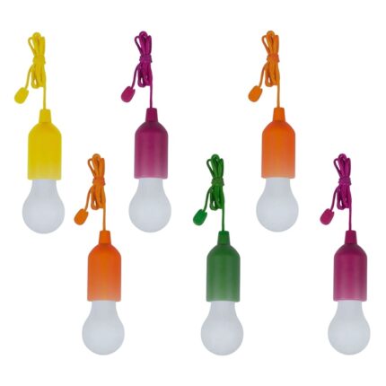Set 6 becuri LED Tiessa, portabile, fara fir, functioneaza cu baterii