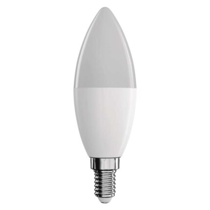 Bec LED RGBCCT inteligent EMOS GoSmart EM-ZQZ322R, ZigBee, lumanare, dimabil, E14, 4.8W (40W), 470 lm, lumina alba si colorata (2700-6500K), clasa energetica F