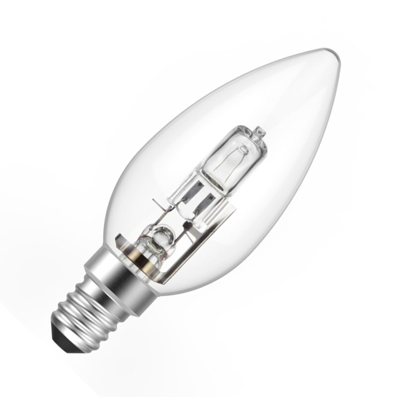 Bec halogen eco LSC 230V 42W clar lumanare, E14 dimabil