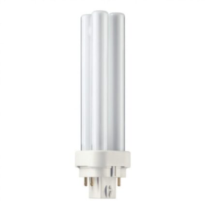 Bec economic 4 pini Philips MASTER PL-C 4P, forma stick, 13W, G24D-1, 10000 ore, lumina calda 3000K