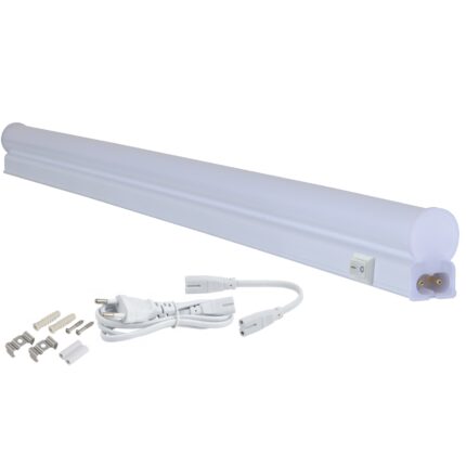 Corp liniar T5 LED Ecoplanet, 5W, 500LM, F, lumina rece 6500K, 280mm