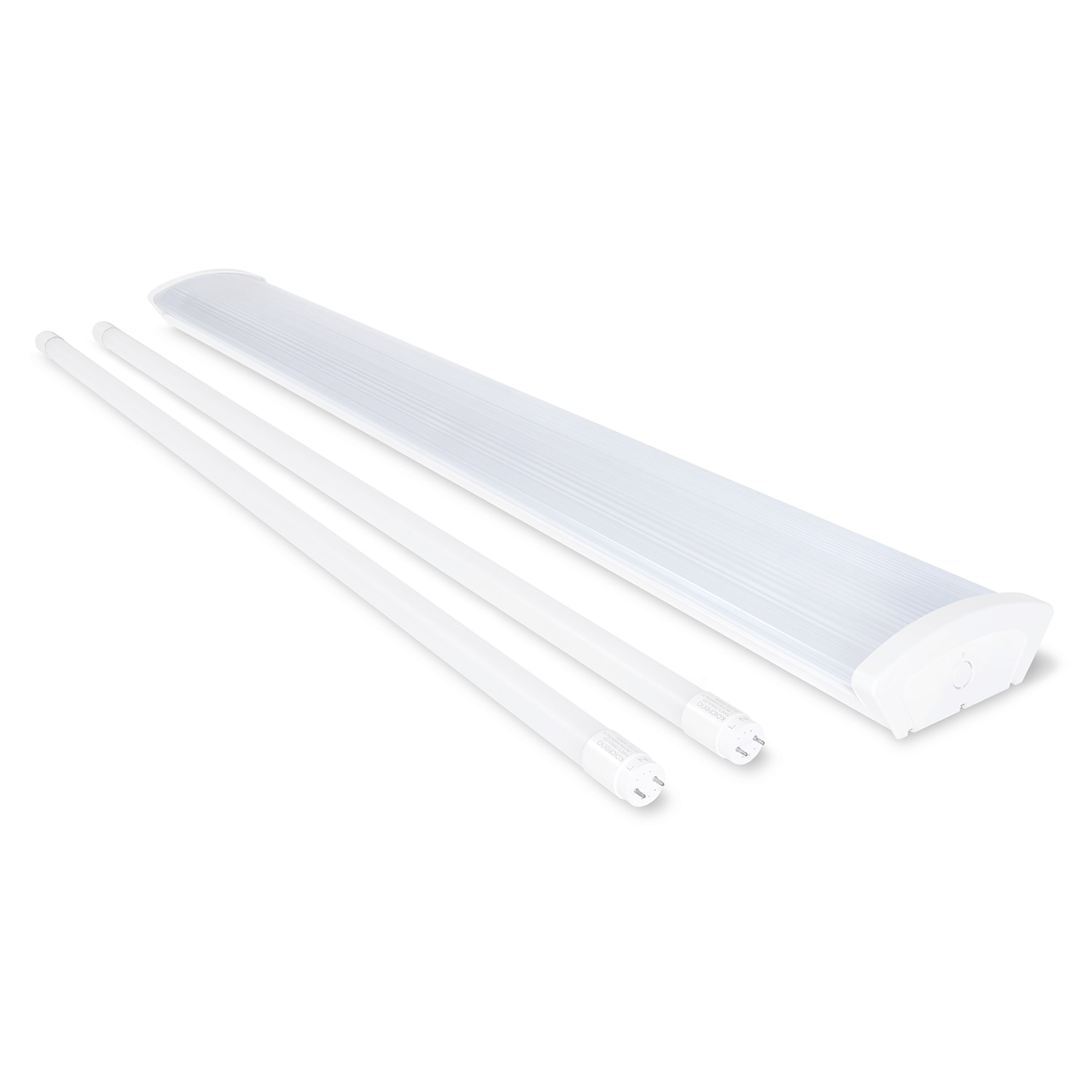res_7d5e2904abe7d42b1f8b474bcc590877 Set: 1x 2x120cm corp de iluminat cu dispersor + 2x 18W lampa fluorescenta cu LED, alb cald (3000K)