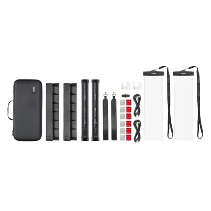 Set 2 Tuburi LED, Control prin Aplicatie, 2700-6500K, Efecte FX, Albastru Inchis, 42x300mm
