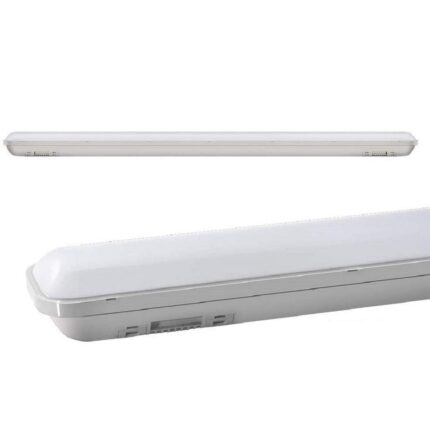 Tub LED EDM, rezistent la apa, 18W, 1500lm, 6400K, alb, 5.9x59x6.6cm