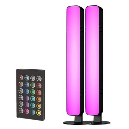 Bare luminoase cu LED-uri, JESWO®, Lumina ambientala, Sincronizare muzicala, Alimentat prin USB, Telecomanda, RGB,