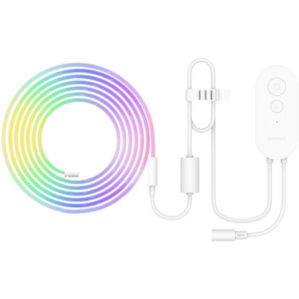 Banda LED RGB inteligenta Xiaomi Smart Lightstrip EU, Wi-Fi, Bluetooth, sincronizare muzica, 5.1W, lumina colorata, 2m