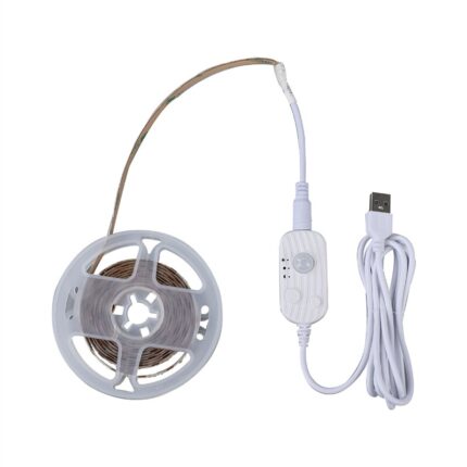 Banda LED flexibila BOMSTOM, Senzor de miscare, Intensitate reglabila, 3m, Alb
