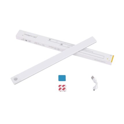 LED strips, Motion Sensor Lights Indoor, Jonctiune LED, Under Counter Light with USB Rechareable 1500mAh Battery, Under The Cupboard, for Kitchen, Wardrorbe, Closet, Stairs(Cold White, 20cm)