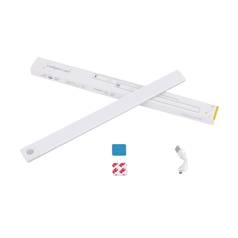 LED strips, Motion Sensor Lights Indoor, Jonctiune LED, Under Counter Light with USB Rechareable 1500mAh Battery, Under The Cupboard, for Kitchen, Wardrorbe, Closet, Stairs(Cold White, 20cm)