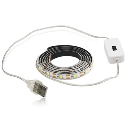 Banda LED, Senzor de miscare, DC5V, Rezistenta la apa, 2835SMD, Alimentare USB, 6000K-6500K, lumina alba rece, 1m