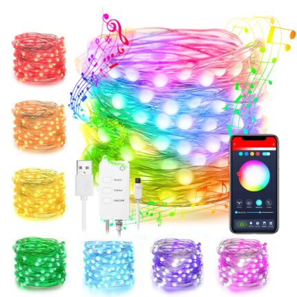 Benzi LED, Control Bluetooth, RGB, 5M33 becuri, Multicolor, 5x0.15m