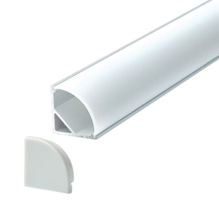 Profil LED de colt 2m cu dispersor si capace