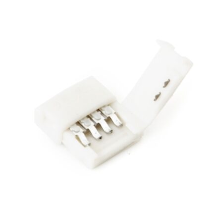 Conector pentru benzi LED Koloreno, 12V/24V, 10mm, Alb
