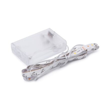 Banda LED cu baterii 3xAA, lungime 1m, alb cald