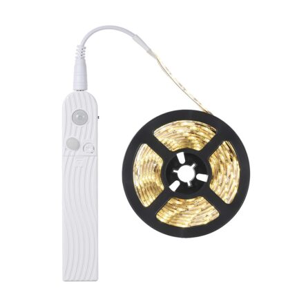 Banda Led cu senzor de miscare , alimentare pe baterii/micro Usb ,lungime 3m ,lumina alb cald