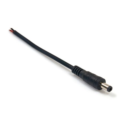Conector pentru benzi LED Koloreno, Fisa 2.1/5.5mm, 12V/24V, 15cm, Negru