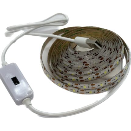 Banda LED cu senzor de miscare slim, lumina rece, 2700 k - 6500 k, alimentare usb, 3 m