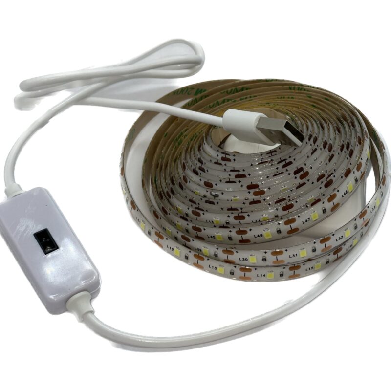 Banda LED cu senzor de miscare slim, lumina rece, 2700 k - 6500 k, alimentare usb, 3 m