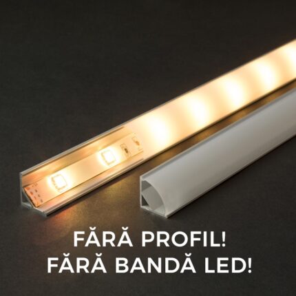 Cupola de acoperire cu profil de aluminiu cu LED-uri opal 2000 mm