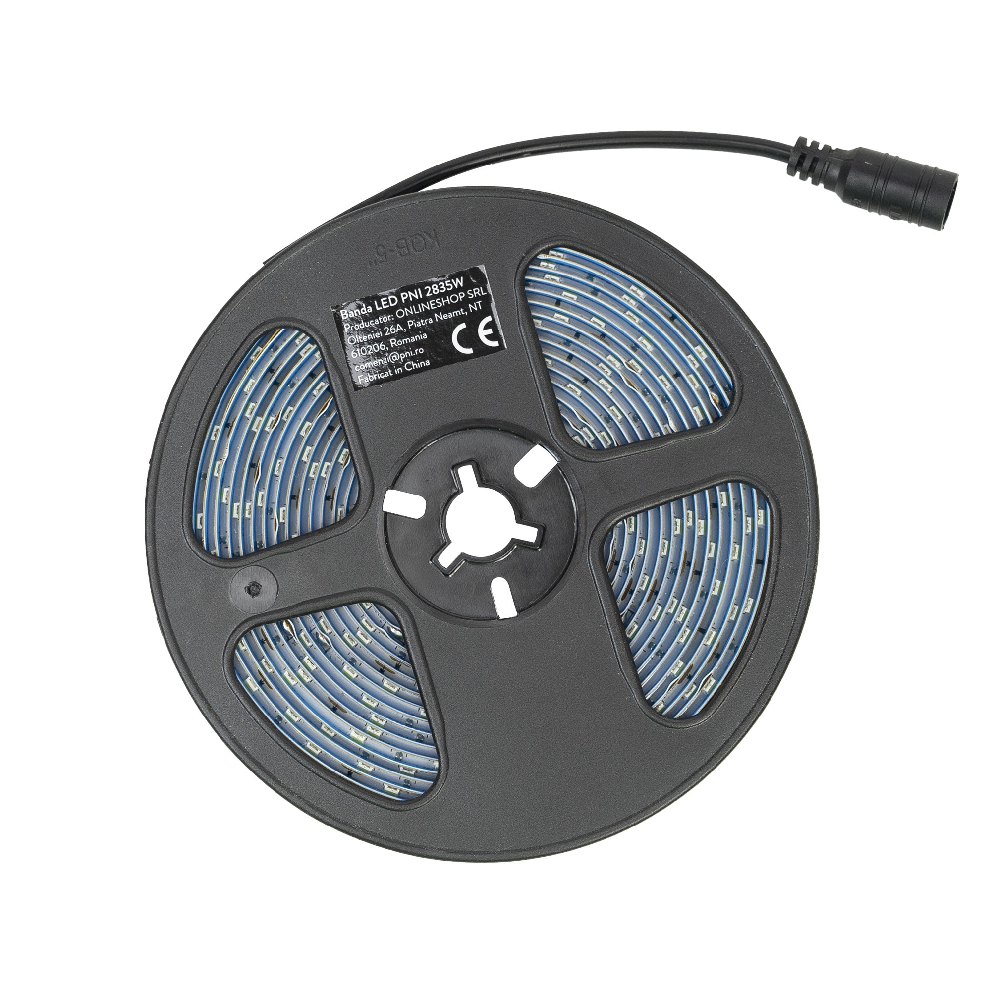 res_da917066d2d05c7e2d5874ea716d4ebc Banda LED PNI 2835W, 300 LED-uri, alb rece 6000K, 860lm, dimabil, buton touch, alimentator 230V, silicon, 5 metri, IP65