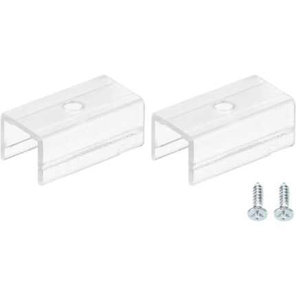 Set 20 bucati clipsuri montaj pentru benzi LED, polipropilena, 25x13x11mm, translucid
