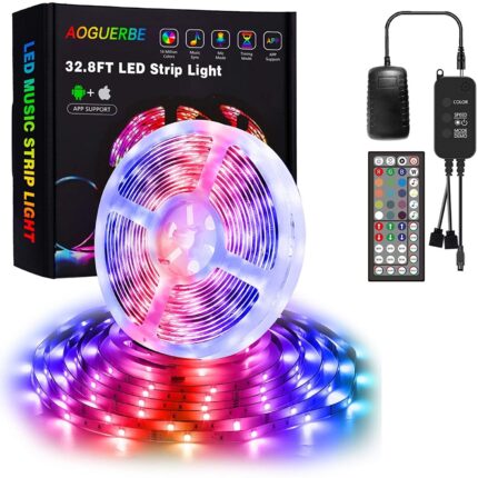 Banda LED RGB, Band Vaxiuja, Bluetooth, APP Control, Telecomanda 44 taste, SMD 5050, 12V, 10m, Multicolor