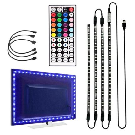 Banda LED RGB pentru spatele televizorului, 4x50cm, Gonga® Multicolor