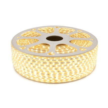 Banda cu LED-uri 230V, 2835,60LED, 1m, IP68,5W, alb cald (3000K)
